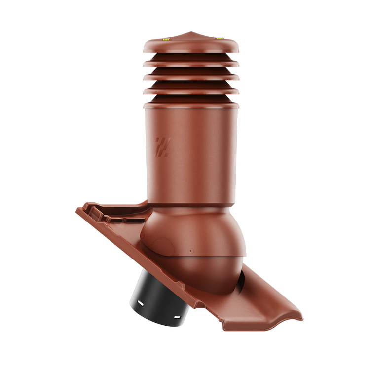 Kominek wentylacyjny IZOLOWANY do dachówki PIEMONT KASZTAN ANGOBA fi125