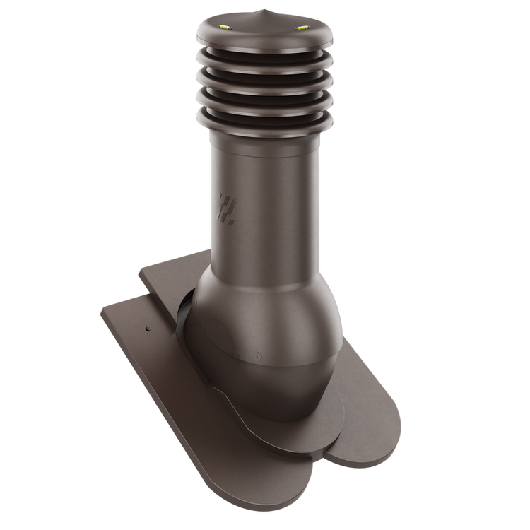 Kominek wentylacyjny do dachówki KARPIÓWKI CIEMNY BRĄZOWY RAL 8019 fi150