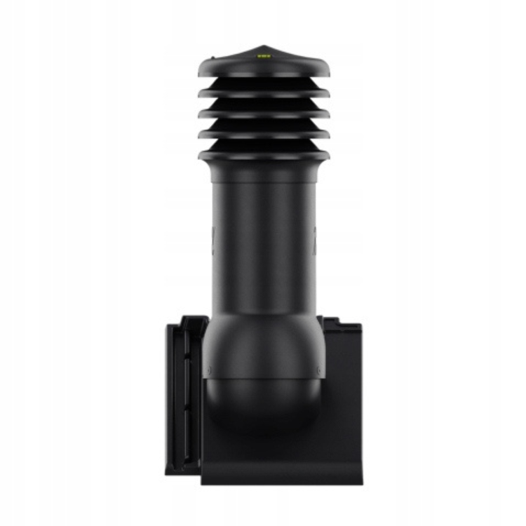 Kominek wentylacyjny do dachówki BERGAMO CZARNA GLAZUROWANA fi150