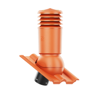 Kominek wentylacyjny IZOLOWANY do dachówki EXTRA CZERWONY fi150