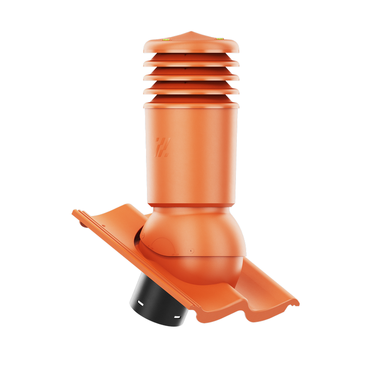 Kominek wentylacyjny IZOLOWANY do dachówki GOTEBORG PLANAR/DURATOP CZERWONA fi150