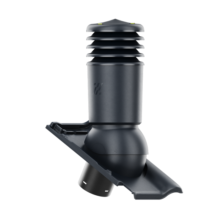 Kominek wentylacyjny IZOLOWANY do dachówki PIEMONT ANTRACYT/GRAFIT ANGOBA fi150