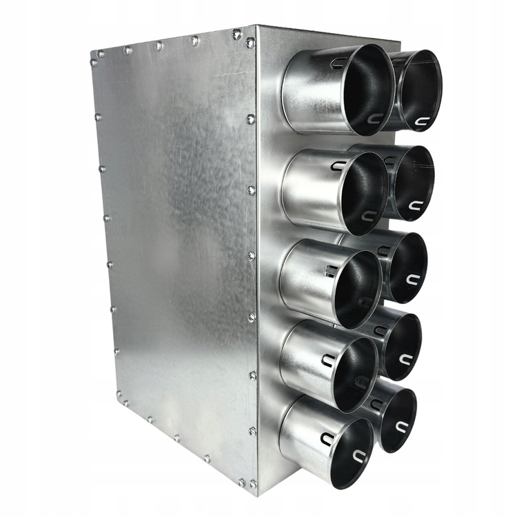 Rozdzielacz wentylacyjny skrzynka rozdzielcza 10x90 mm / fi 200 mm IZOLOWANY