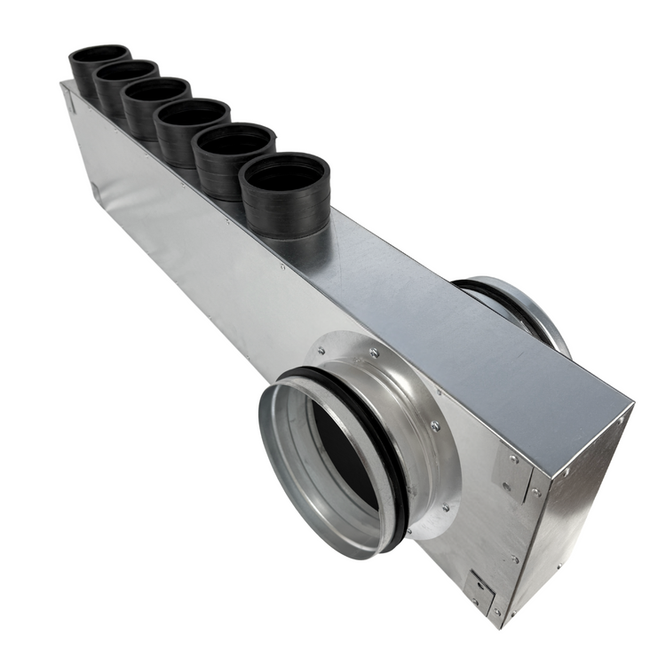 Króciec przyłączeniowy (sztucer) Ø200 z uszczelką do rozdzielaczy – ocynk