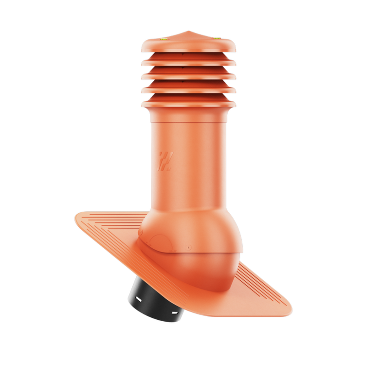 Kominek Wentylacyjny WYRZUTNIA fi150mm pod gont/pape CEGLASTY RAL 8004