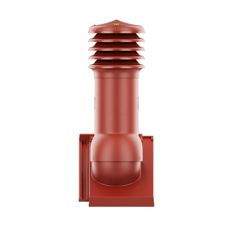 Kominek wentylacyjny do dachówki DOMINO CZERWIEŃ WINNA fi150