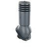 Kominek Wentylacyjny IZOLOWANY WYRZUTNIA fi125mm do blachy trapezowej T18 CIEMNY GRAFIT (ANTRACYT) RAL 7016