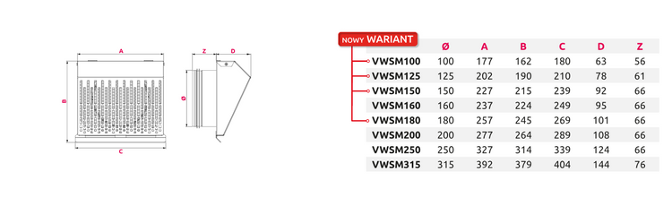 Wyrzutnia powietrza kratka wentylacyjna fi 180 kolor: GRAFIT