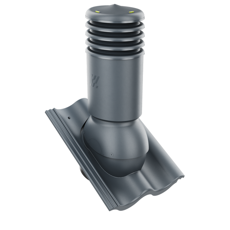 Kominek wentylacyjny IZOLOWANY do dachówki PALEMA NIEBIESKI/ANTRACYT fi125