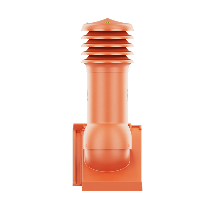 Kominek wentylacyjny do dachówki DOMINO CZERWIEŃ NATURALNA fi125