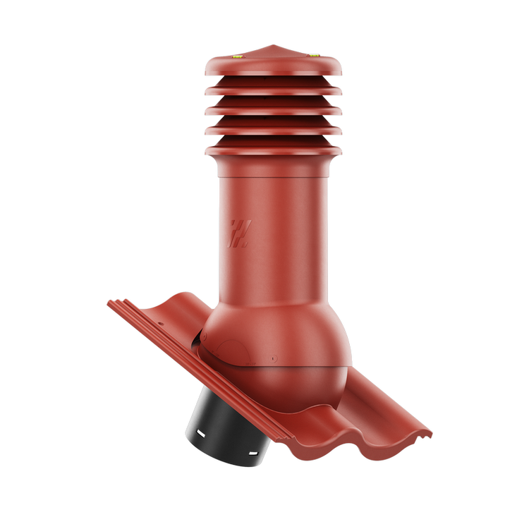 Kominek wentylacyjny do dachówki CELTYCKA CIEMNOCZERWONY fi150