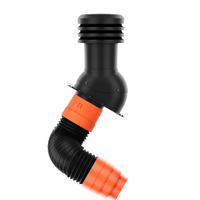 WYRZUTNIA DACHOWA kominek wentylacyjny do blach płaskich RAL9005 fi160 + RURA