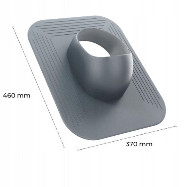 Kominek Wentylacyjny IZOLOWANY WYRZUTNIA fi125mm pod gont/pape GRAFIT RAL 7024
