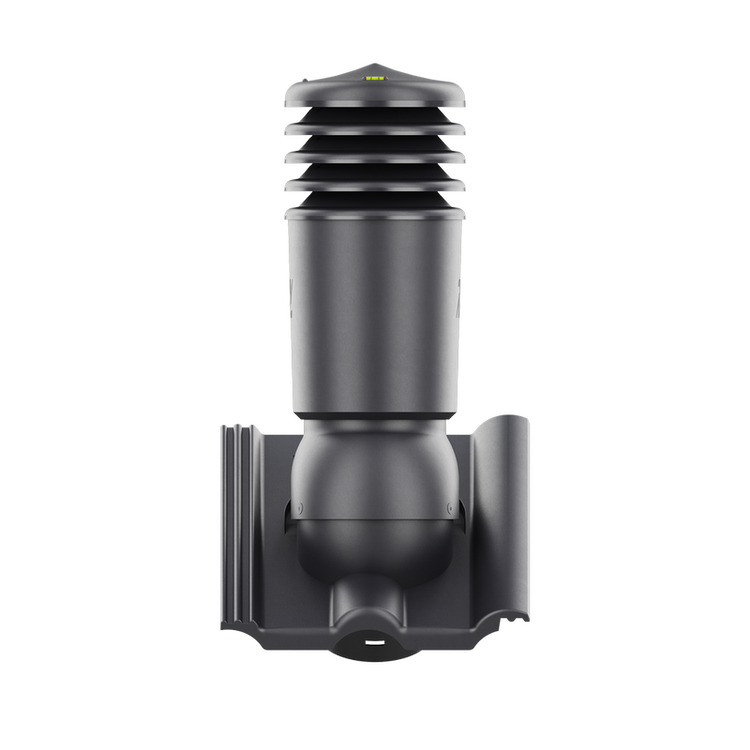 Kominek wentylacyjny IZOLOWANY do dachówki HEIDELBERG PLANAR GRAFITOWY fi125