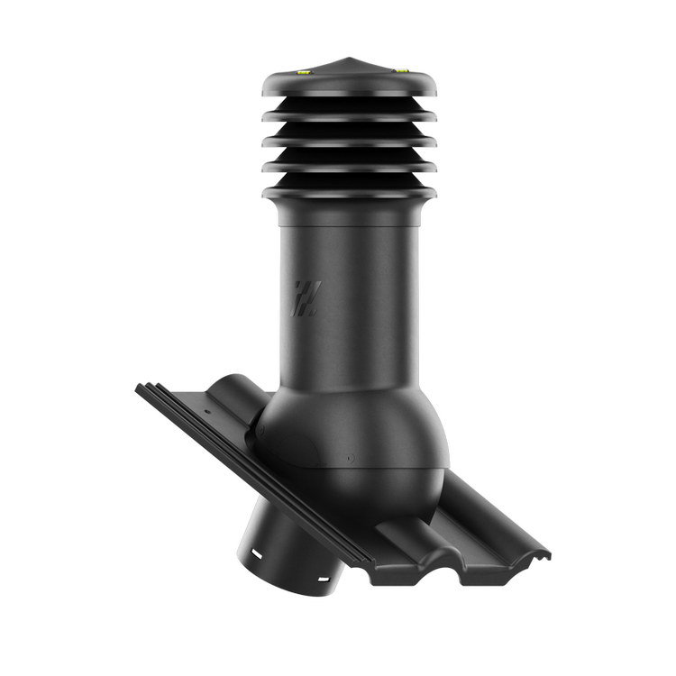 Kominek wentylacyjny do dachówki VOJENS (PODWÓJNA RZYMSKA) CZARNY fi125