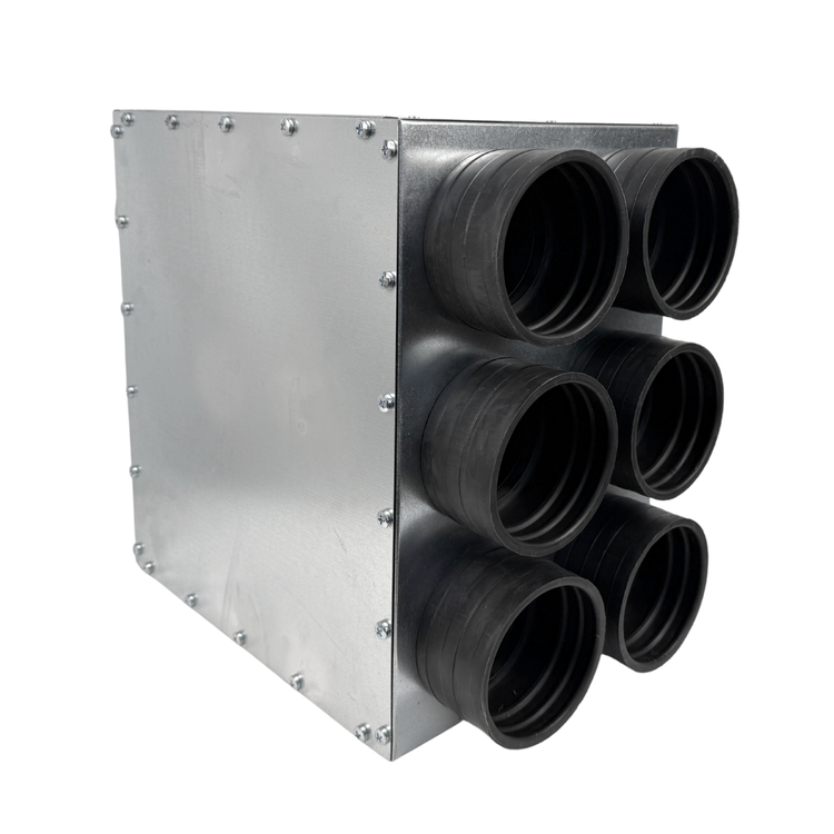 Skrzynka rozdzielcza rozdzielacz przelotowy wentylacja fi160 / 6x90mm