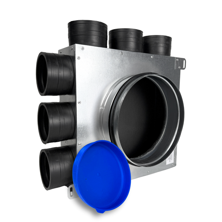 Skrzynka rozdzielcza rozdzielacz rurowy wentylacyjny fi200 / 6x75mm