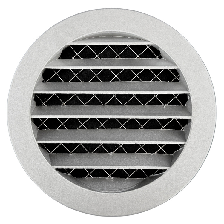 Kratka czerpnia wyrzutnia metalowa okrągła z siatką fi315