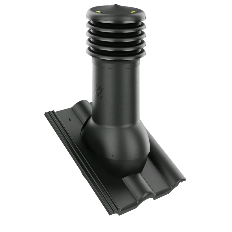 Kominek wentylacyjny do dachówki ROMAŃSKA GRAFITOWY LUMINO/CISAR fi125