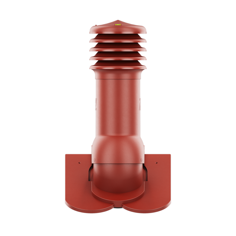 Kominek wentylacyjny do dachówki KARPIÓWKI CZERWONY RAL 3009 fi125