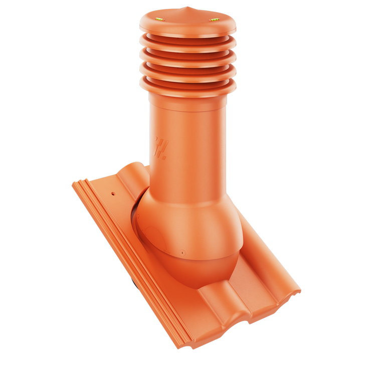 Kominek wentylacyjny do dachówki EXTRA CZERWONY fi125