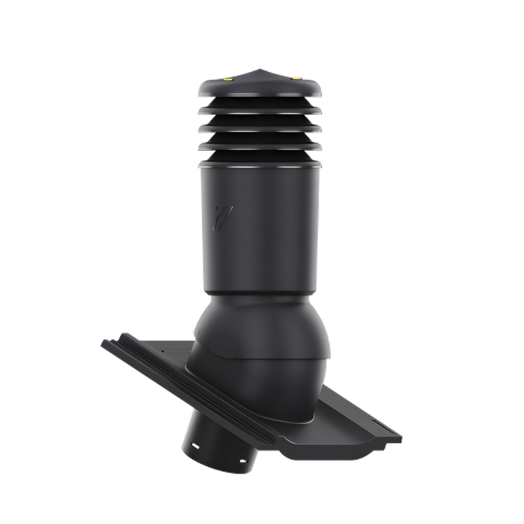 Kominek wentylacyjny IZOLOWANY do dachówki KIOTO GRAFIT PLANAR fi125