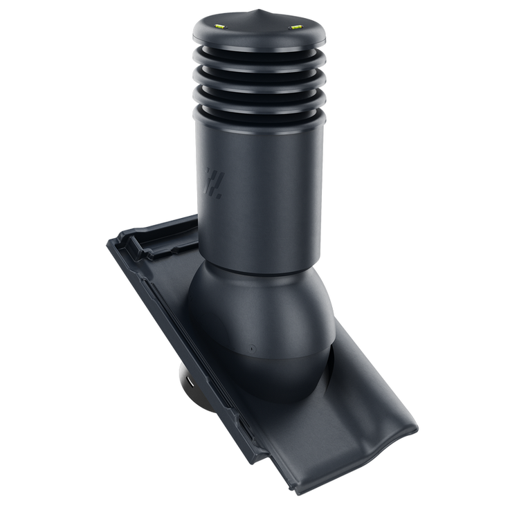 Kominek wentylacyjny IZOLOWANY do dachówki PIEMONT ANTRACYT/GRAFIT ANGOBA fi125