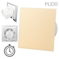 Wentylator łazienkowy dRim fi125 (TS) + FRONT PP Beżowy