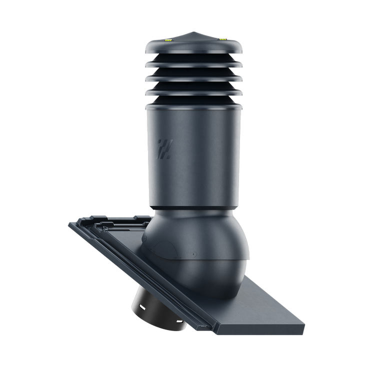 Kominek wentylacyjny IZOLOWANY do dachówki OREA 9 SZARA/ANTRACYTOWA ANGOBA fi125