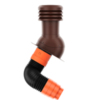 WYRZUTNIA DACHOWA kominek wentylacyjny pod gont/papę RAL8017 fi160 + RURA