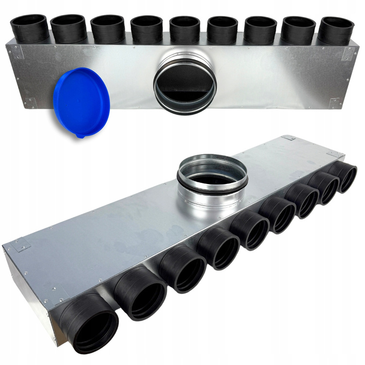 Rozdzielacz wentylacyjny skrzynka rozdzielcza 9x75 fi 160 REKUPERACJA fi75