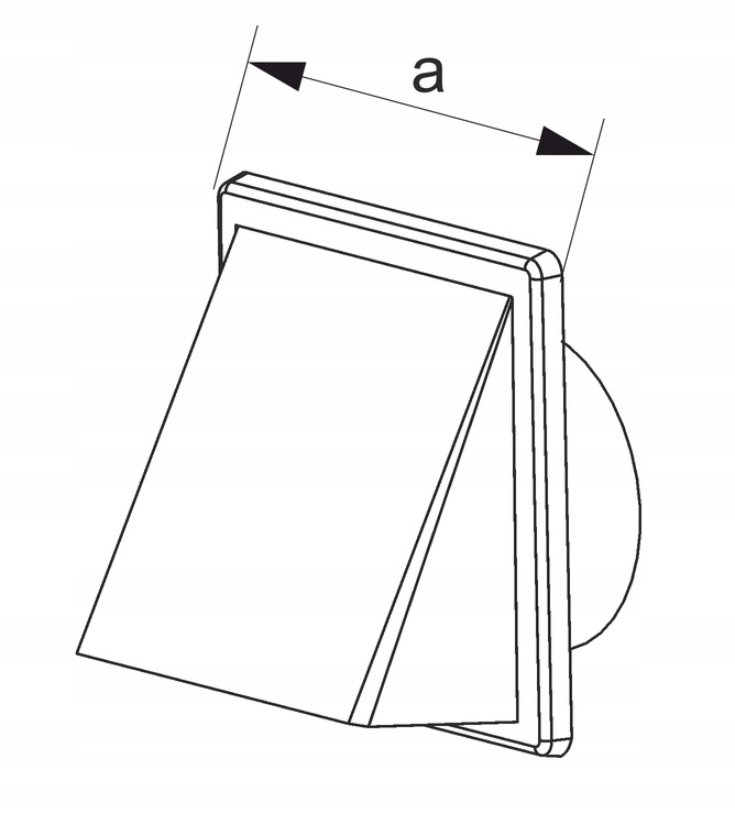 Wylot ścienny Kratka wentylacyjna z OKAPEM fi 150 - GRAFIT