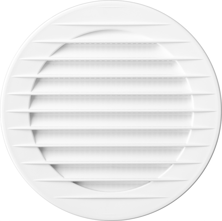 Kratka Wentylacyjna Okrągła z Siatką BIAŁA Ø 125