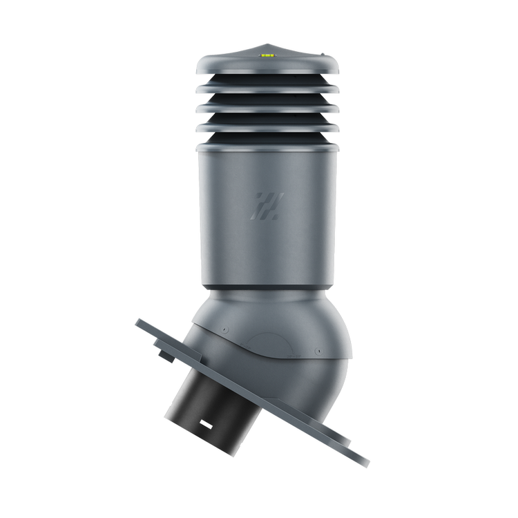 Kominek wentylacyjny IZOLOWANY do dachówki KARPIÓWKI CIEMNY GRAFIT RAL 7016 fi125