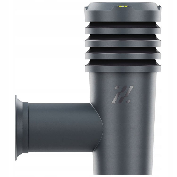 Wyrzutnia czerpnia ścienna kominek wentylacyjny wywietrznik GRAFIT fi110