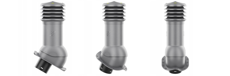 Kominek Wentylacyjny WYRZUTNIA fi125mm - Do Każdej Blachodachówki GRAFIT RAL 7024