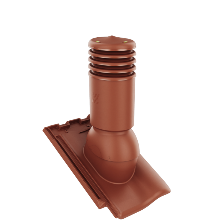 Kominek wentylacyjny IZOLOWANY do dachówki NIBRA F8 1/2 CZERWONY fi125