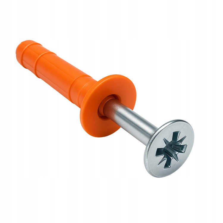 Kołek kołnierz grzybkowy gwoździowkręt COLLAR EASY FIX | 10szt. | 6x40 mm