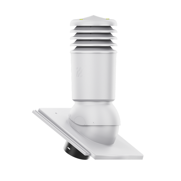 Kominek wentylacyjny IZOLOWANY do dachówki KAPSTADT JASNOSZARY fi150