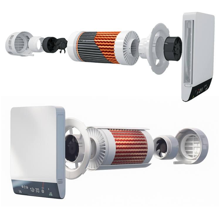 Rekuperator Ścienny Decentralny Freshpoint 160-E Pro Wi-Fi 57m3/h