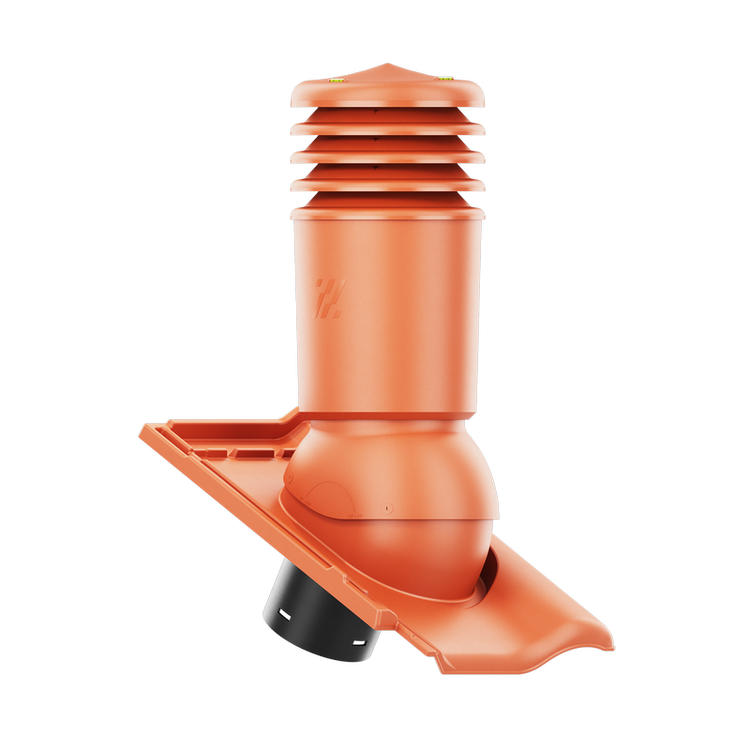 Kominek wentylacyjny IZOLOWANY do dachówki RUBIN 9V CEGLANA/MIEDZIANA ANGOBA fi125