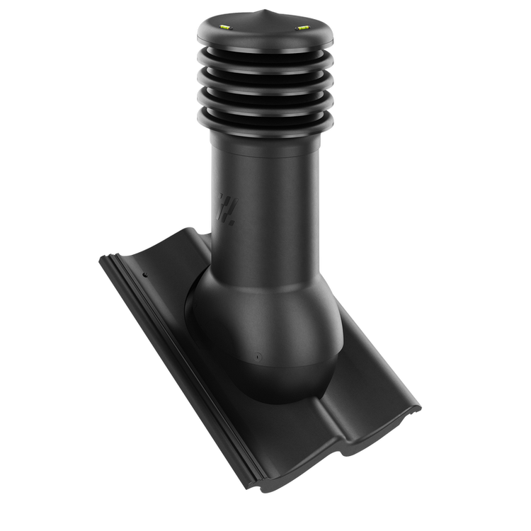 Kominek wentylacyjny IZOLOWANY do dachówki GOTEBORG PLANAR/DURATOP CZARNY fi125