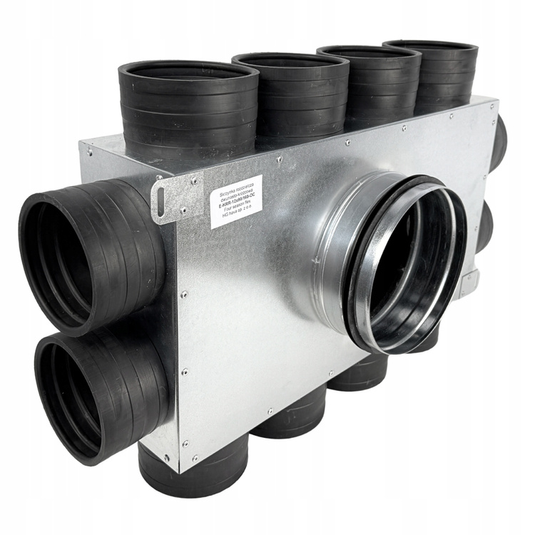 Skrzynka rozdzielcza rozdzielacz rurowy wentylacyjny fi160 / 12x90mm