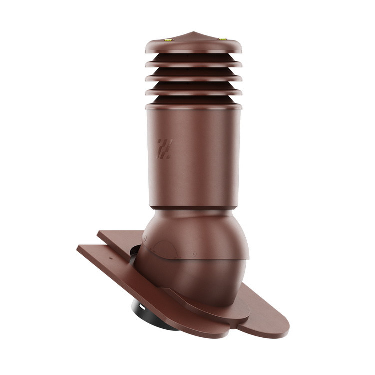 Kominek wentylacyjny IZOLOWANY do dachówki KARPIÓWKI BRĄZOWY RAL 8017 fi150