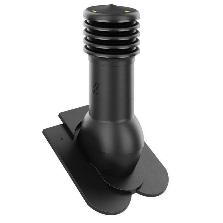 Kominek wentylacyjny do dachówki KARPIÓWKI CZARNY RAL 9005 fi125