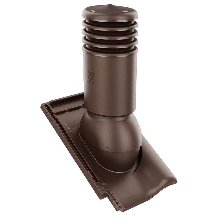 Kominek wentylacyjny IZOLOWANY do dachówki RUBIN 9V BRĄZOWA ANGOBA fi125