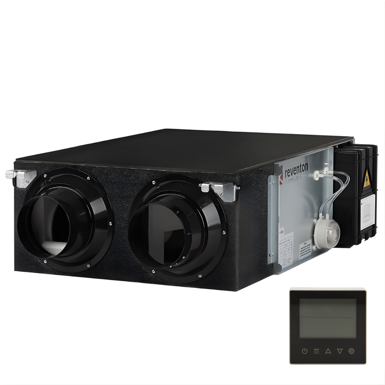 Rekuperator Reventon INSPIRO POLY 500 m3/h - wymiennik entalpiczny + nagrzewnica wstępna + panel sterowania