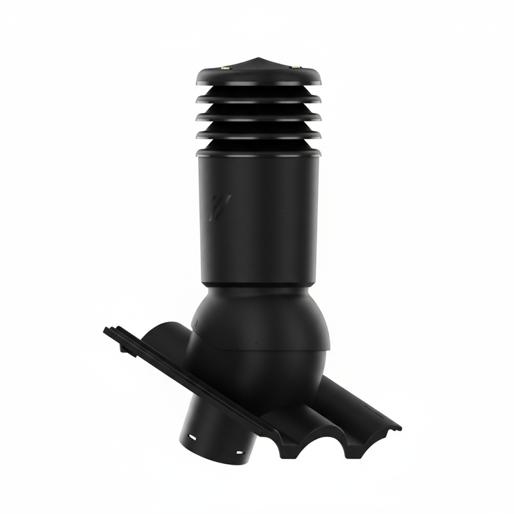 Kominek wentylacyjny IZOLOWANY do dachówki TAUNUS PFANNE (GRECKA)/ TERRAN DANUBIA CZARNY fi125