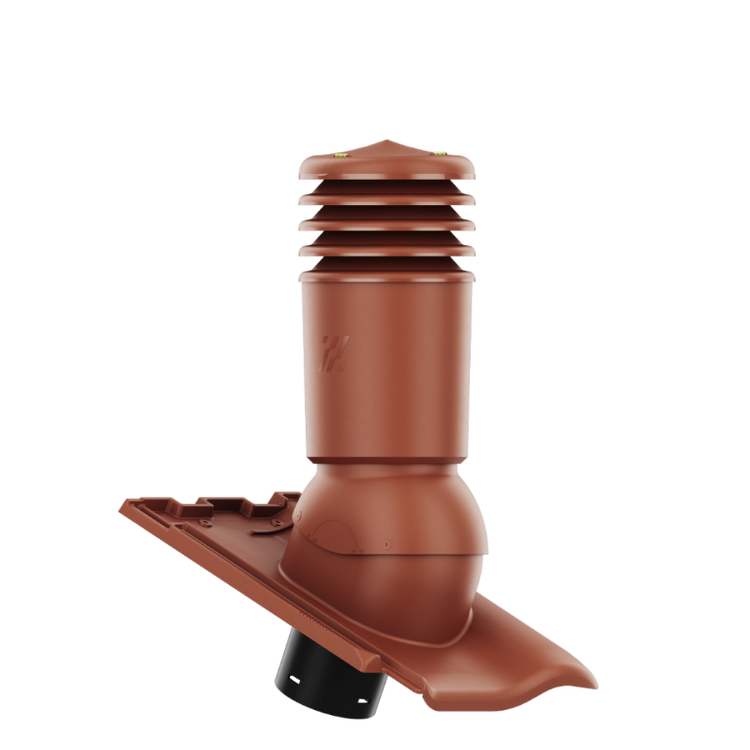 Kominek wentylacyjny IZOLOWANY do dachówki NIBRA F8 1/2 CZARNY fi150