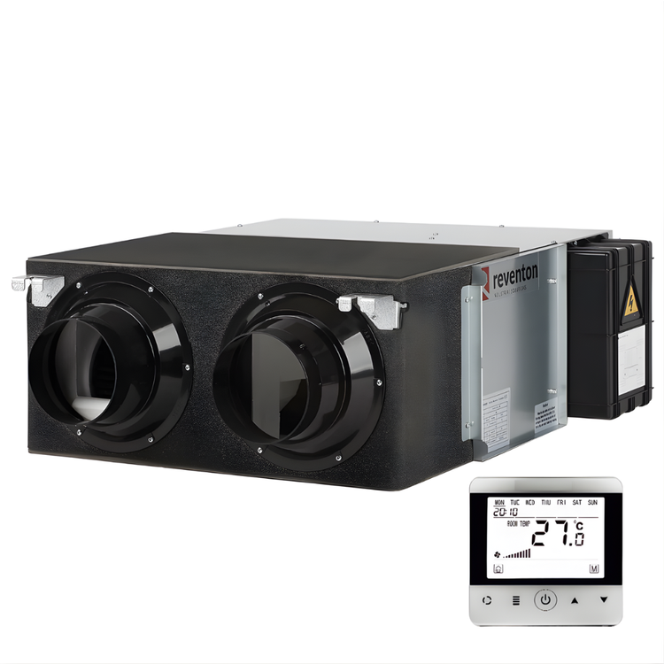 Rekuperator Reventon INSPIRO BASIC POLY 600 m3/h - wymiennik entalpiczny + nagrzewnica wstępna + panel sterowania